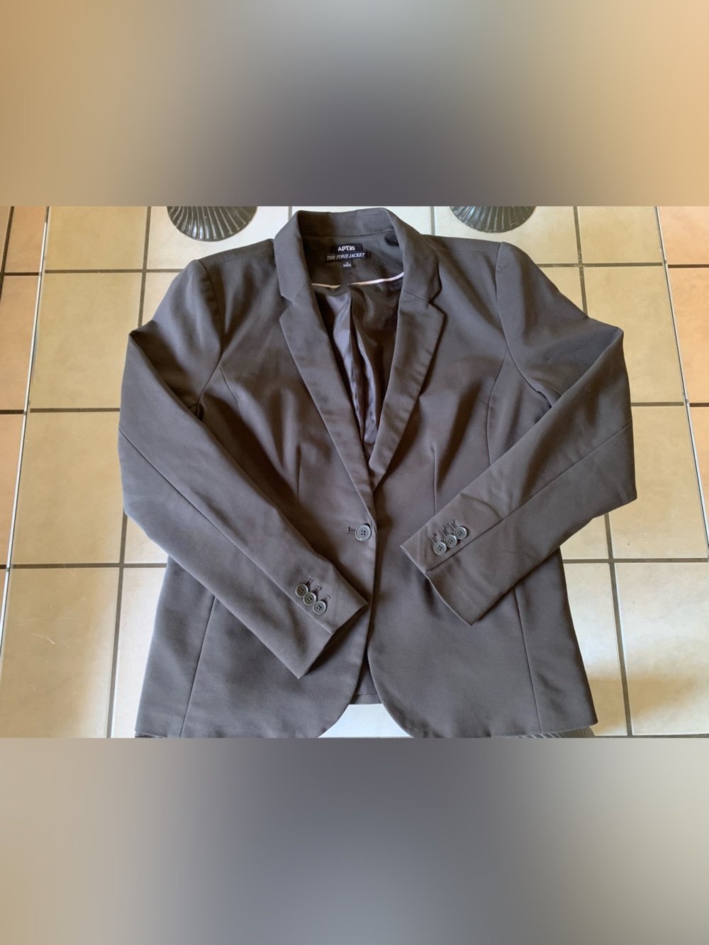 Apt. 9 Dark Charcoal Single-Button Blazer - Picture 3 of 10